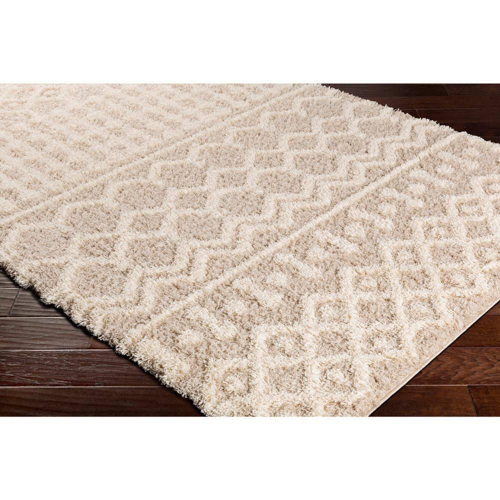 Livabliss Urban Shag Global Moroccan Area Rug,2' x 2'11",Beige