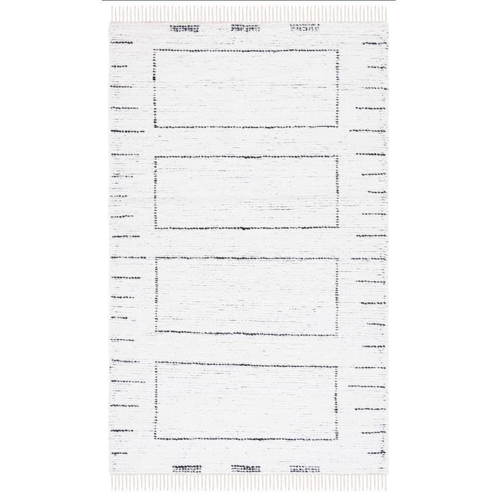 Casablanca CSB463 Hand Woven Area Rug - Ivory/Black - 3'x5' - Safavieh.