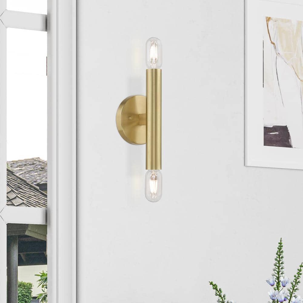 Livex Lighting Copenhagen 2 - Light Wall Light in  Satin Brass