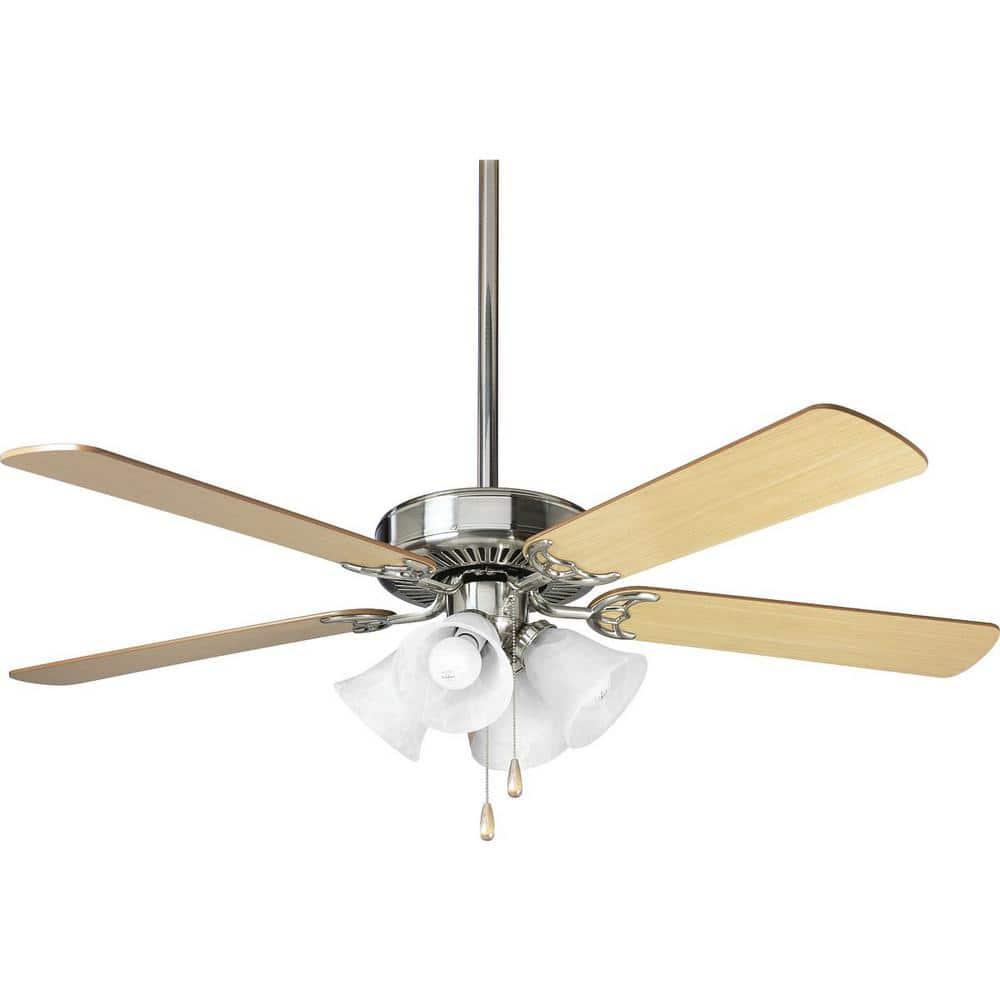 P2501-09-Progress Lighting-AirPro - Wide - Ceiling Fan in Transitional style - 52 Inches wide by 13.5 Inches high-Brushed Nickel Finish