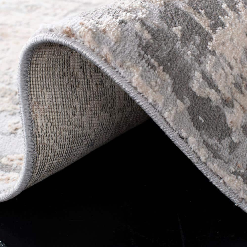 Invista INV432 Power Loomed Area Rug - Cream/Grey - 6'7"x6'7" - Safavieh.