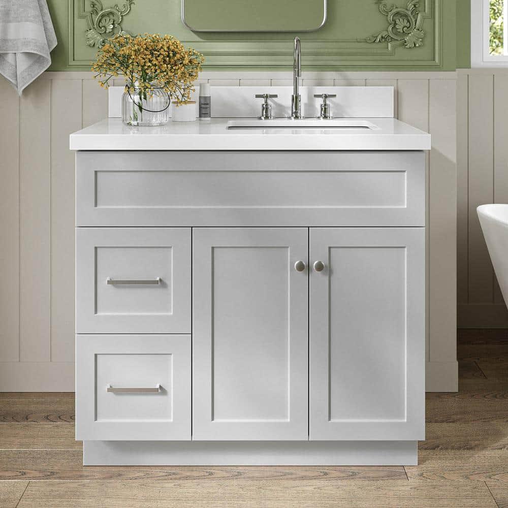Ariel F036s-L-Bc Hamlet 36" Single Free Standing Vanity Cabinet Only - Grey