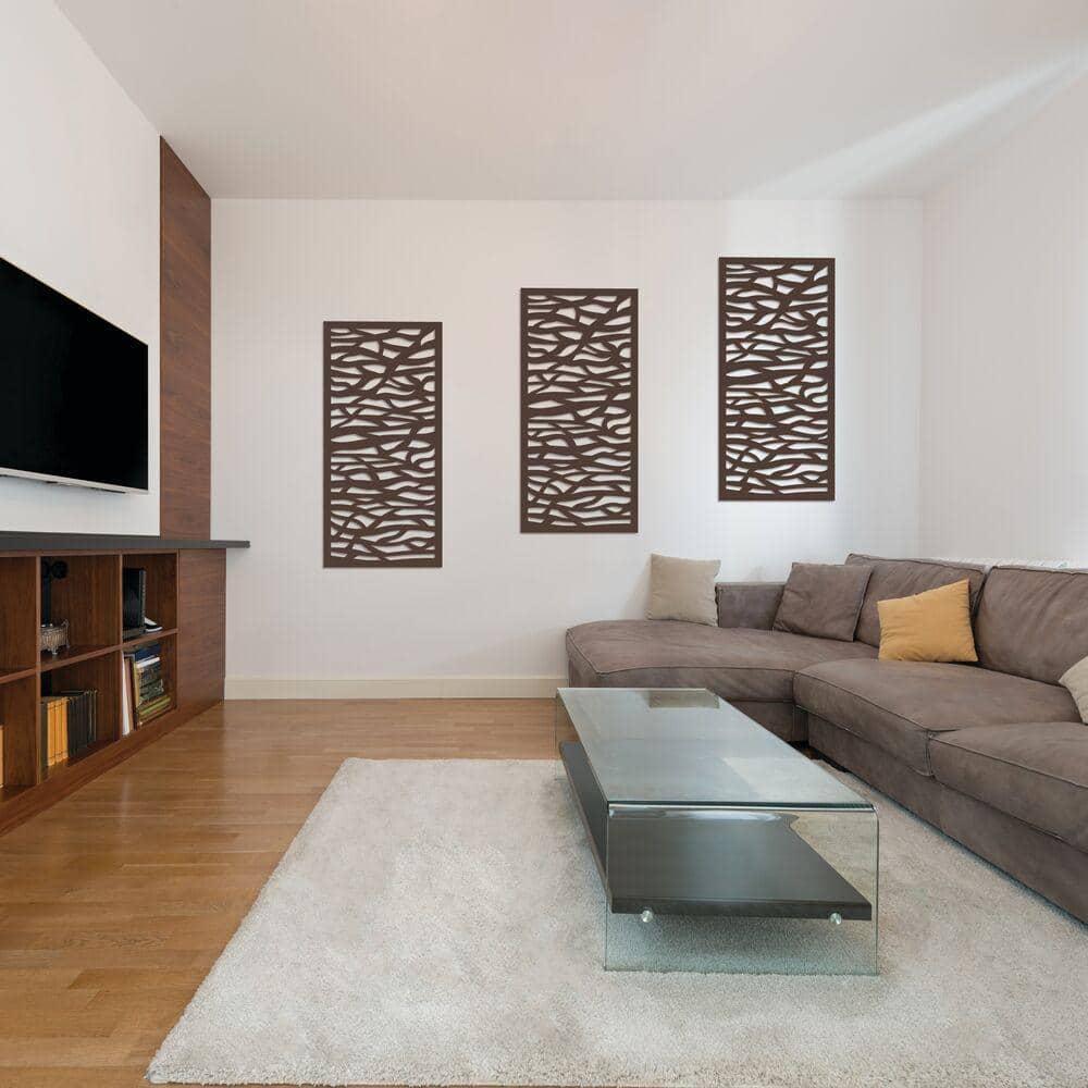 Barrette Outdoor Living 2 ft. x 4 ft. Sprig Umber Decorative Screen Panel