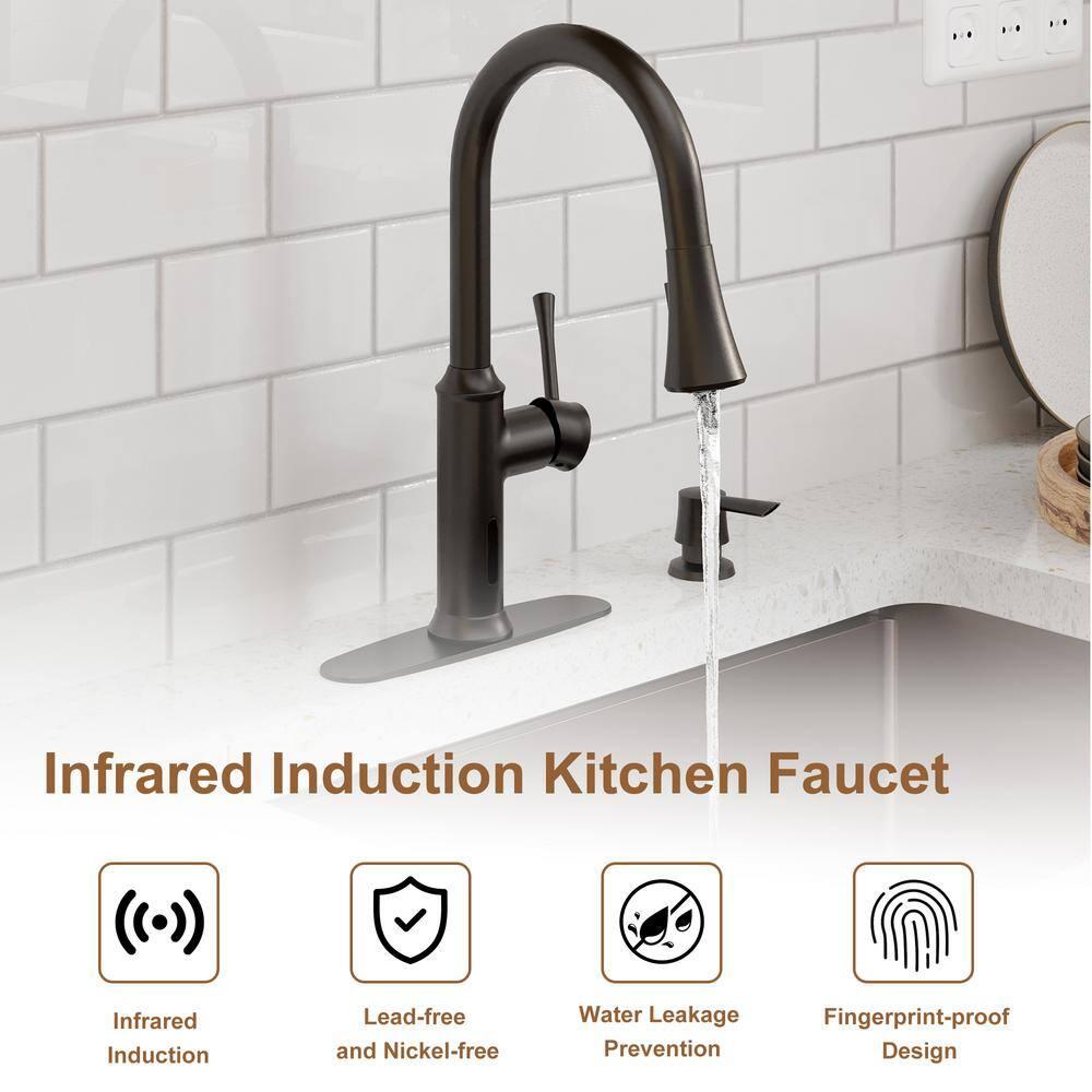 Willow Smart Faucet Touchless Pull Down Sprayer Kitchen Faucet with Voice and Motion Control