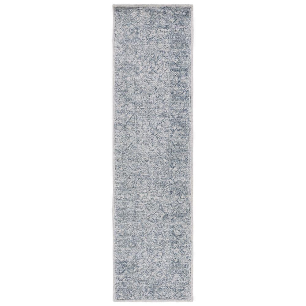 SAFAVIEH Marquee Lalit Diamond Runner Rug, Blue/Grey, 2'3" x 9'