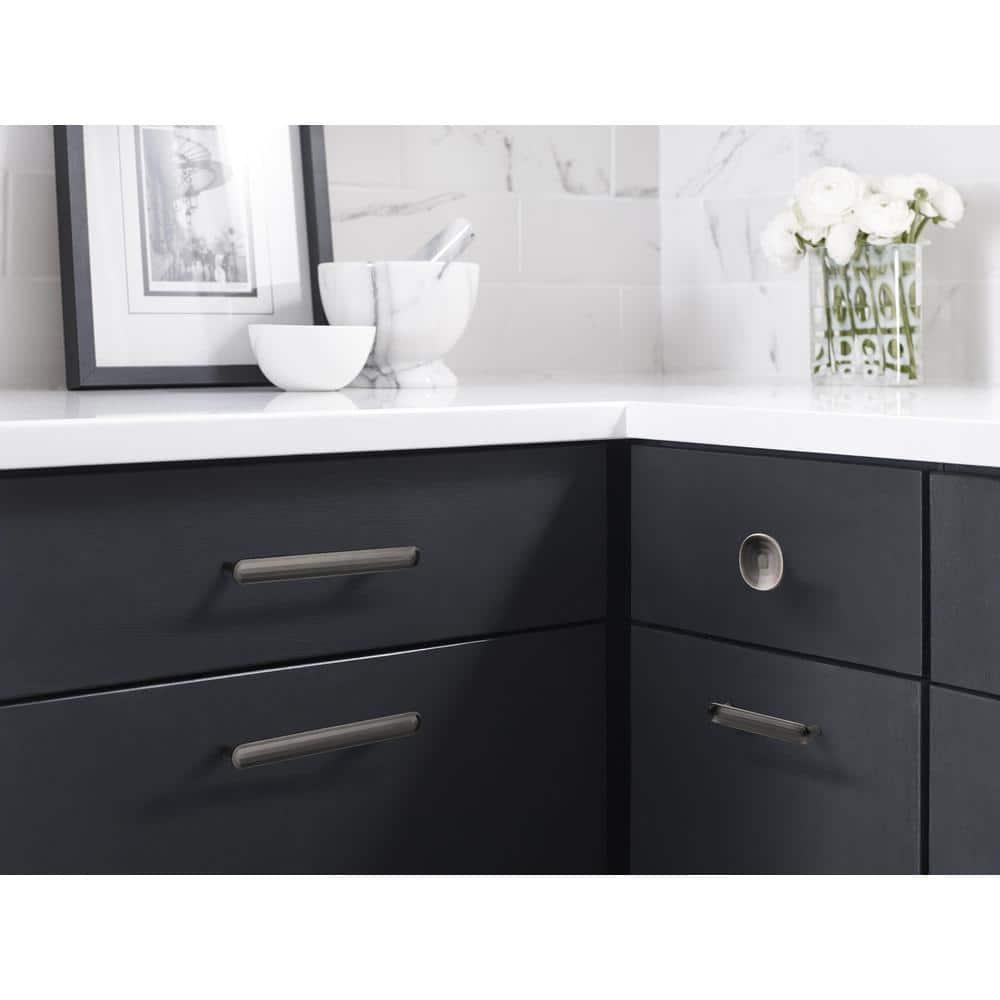 Gunmetal Modern 7" Bar Cabinet Pull with Mounting Hardware
