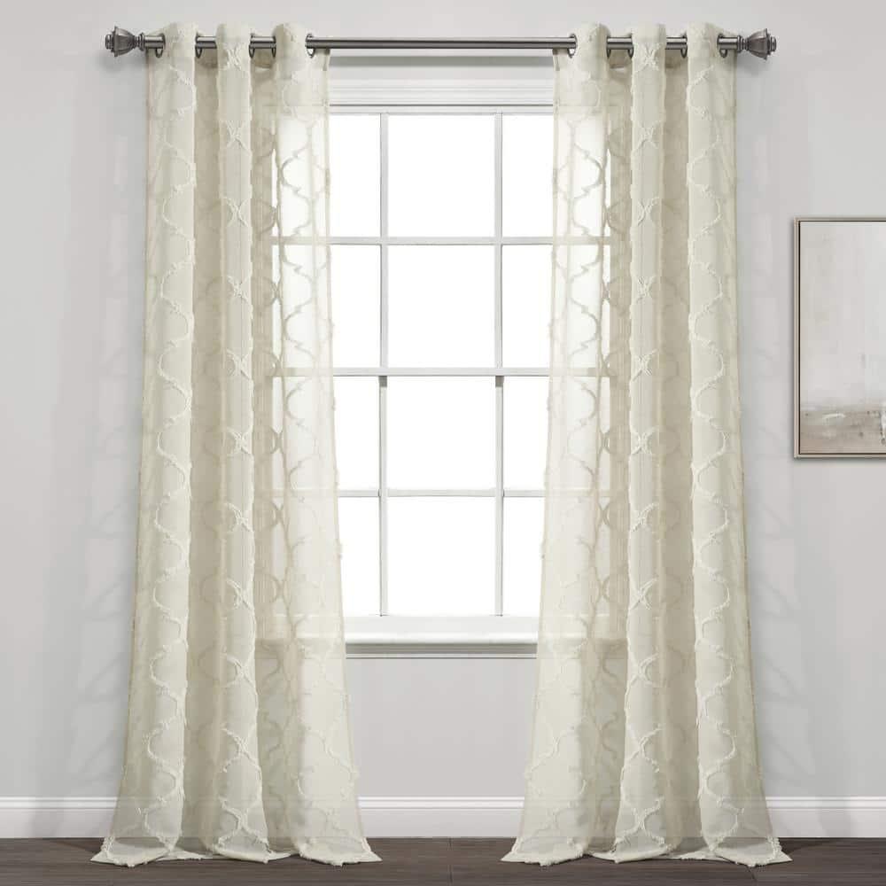 Lush Decor Avon Trellis Sheer Trellis Sheer Curtain Panels (Set of 2)
