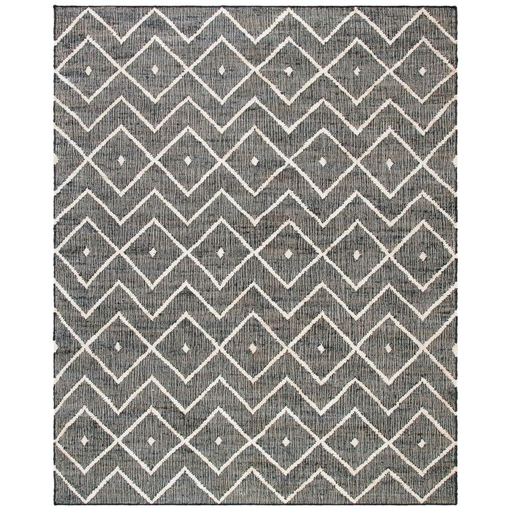 Kilim KLM750 Hand Loomed Area Rug - Charcoal/Natural - 8'x10' - Safavieh.