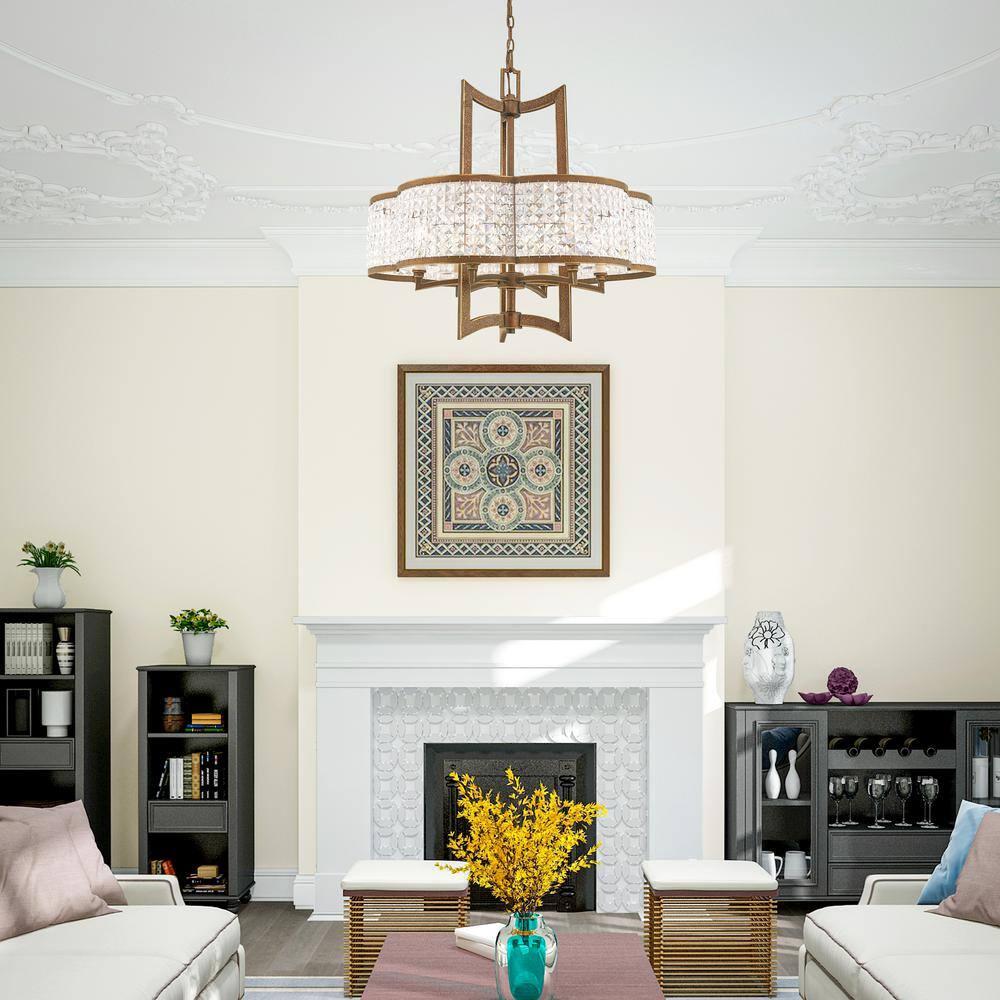 Livex Lighting 50576-64 Gramercy 6-Light Chandelier, Hand Painted Palacial Bronze