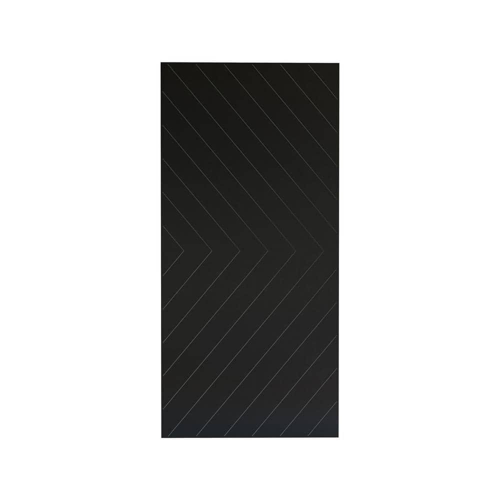 Renin 88'' Solid + Manufactured Wood Paneled Painted without Installation Hardware Kit Barn Door