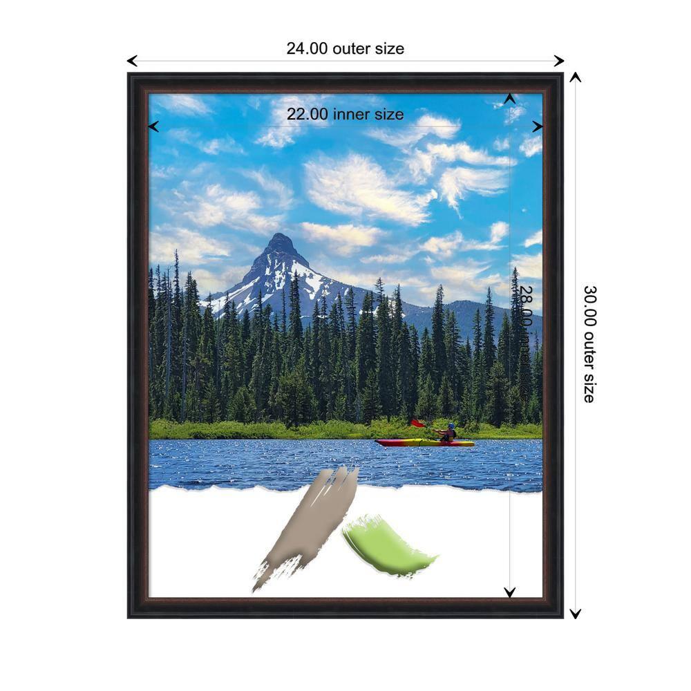 Amanti Art Salon Scoop Red Black Wood Picture Frame Opening Size 22x28 in.