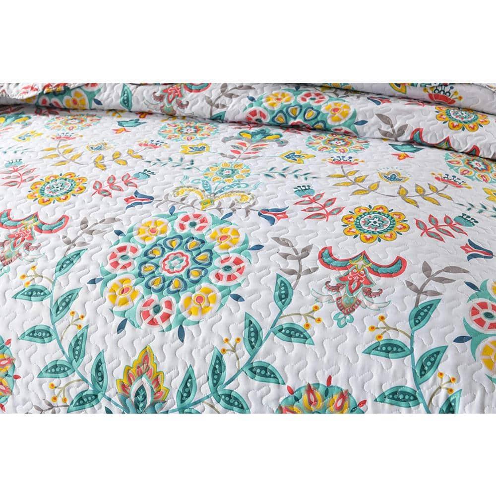 Bohemian Floral Quilt Set
