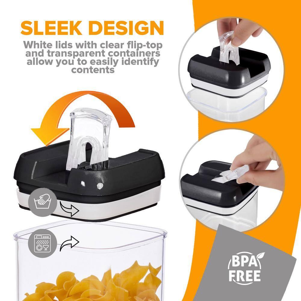 Cheer Collection Food Storage - Set of 6 Containers and 6 Lids (Set of 6)