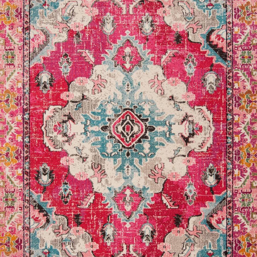 Monaco MNC243 Power Loomed Indoor Area Rug - Pink/Multi - 9'x12' - Safavieh