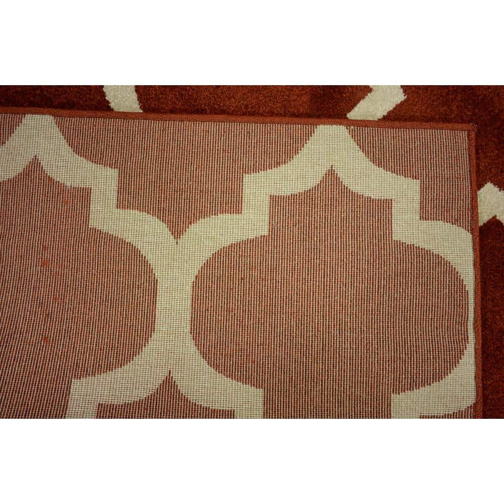 Unique Loom 7' 1 x 10' 0 Trellis Philadelphia Dark Terracotta Area Rug