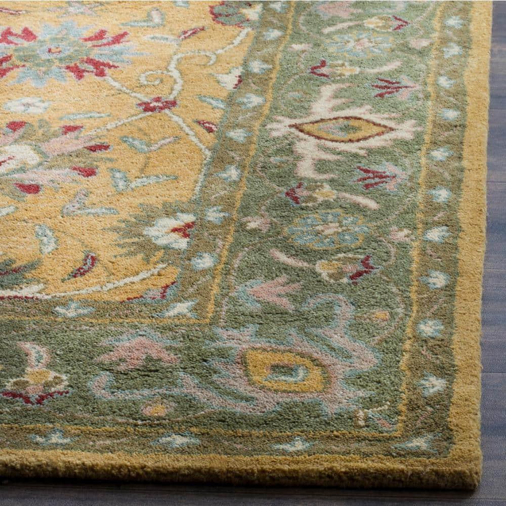 Antiquity AT21 Hand Tufted Indoor Area Rug - Gold - 8'3"x11' - Safavieh