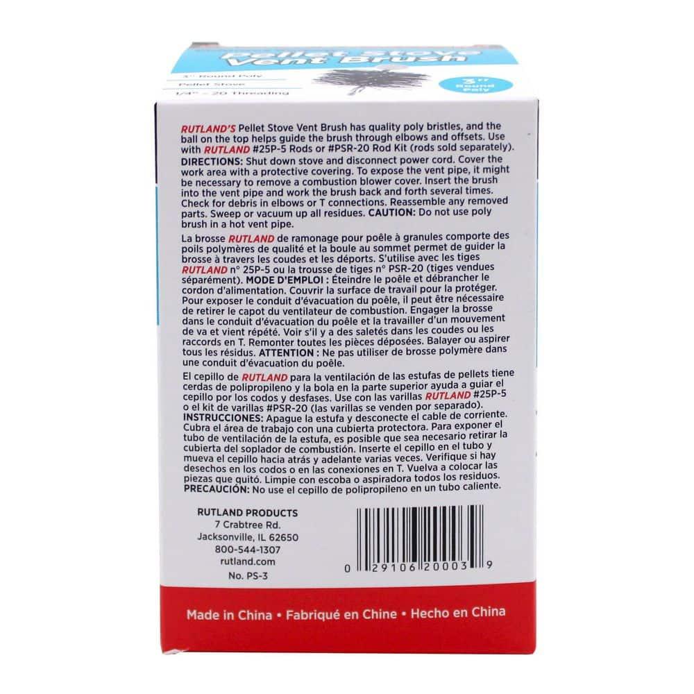 Rutland Round Poly Pellet Stove Vent Brush