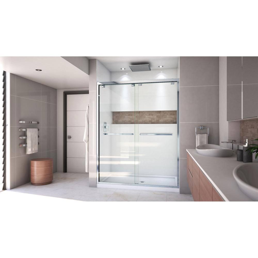 Encore 78.75" H Semi-frameless Sliding Shower Enclosure