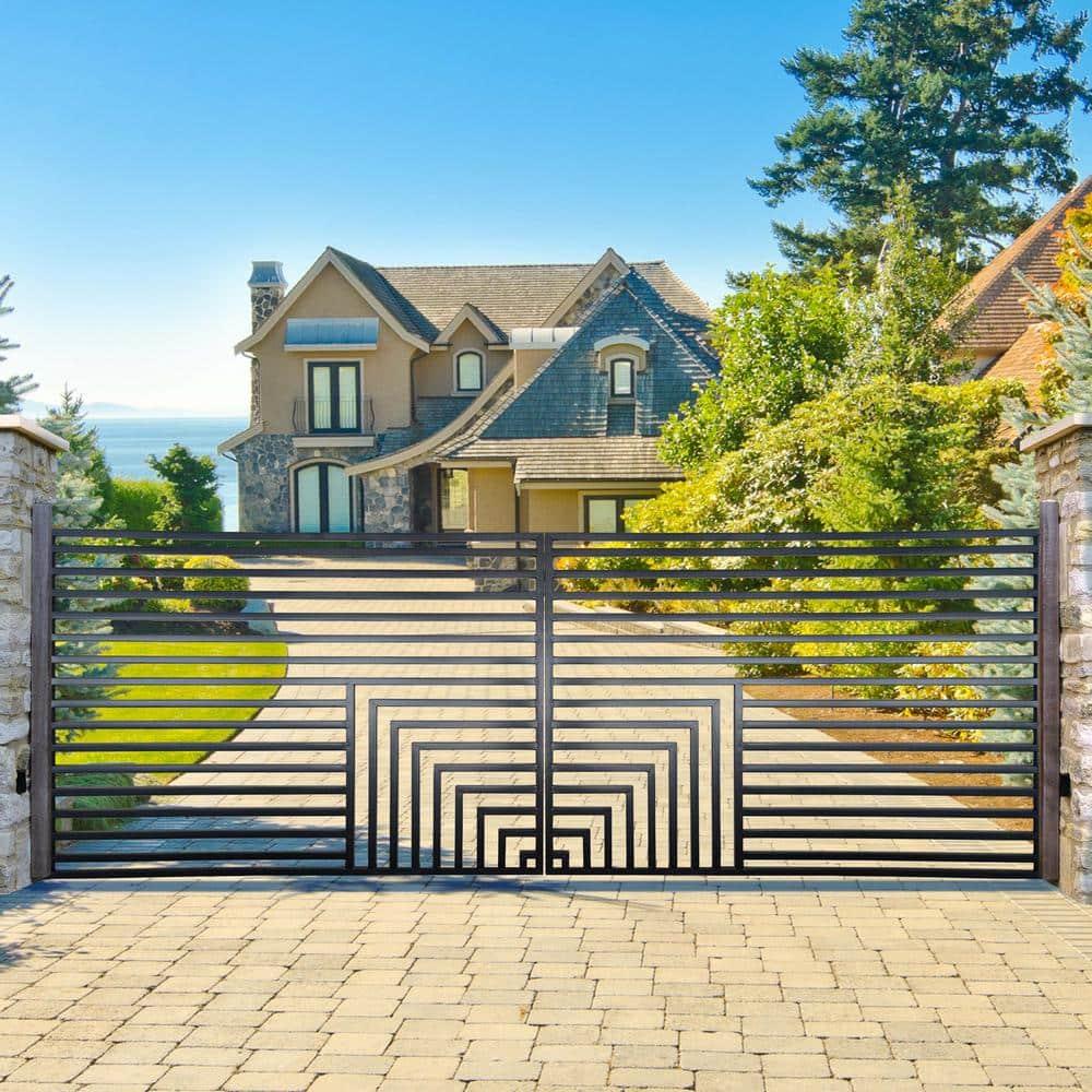 ALEKO Steel Dual Swing Driveway Gate - Florence Style