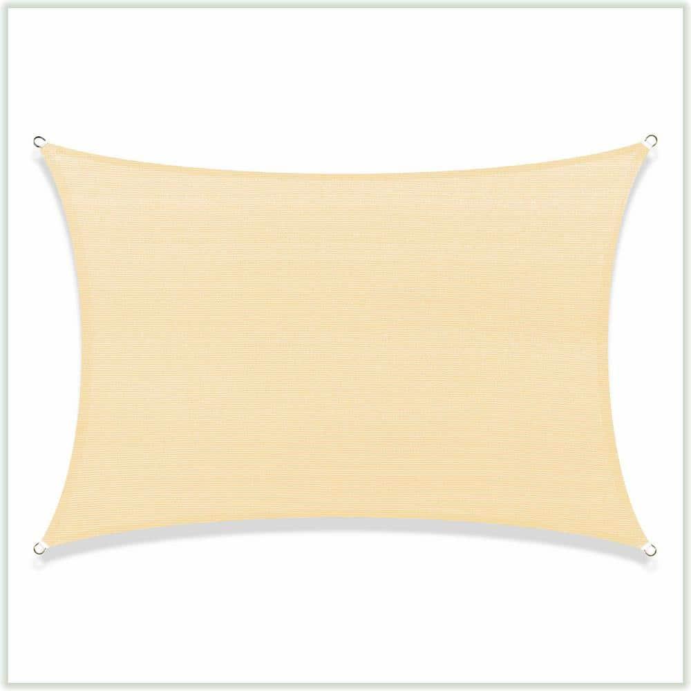 ColourTree Colourtree Sun Shade Sail Rectangle Canopy Fabric Cloth Screen, Water Permeable & UV Block UPF50