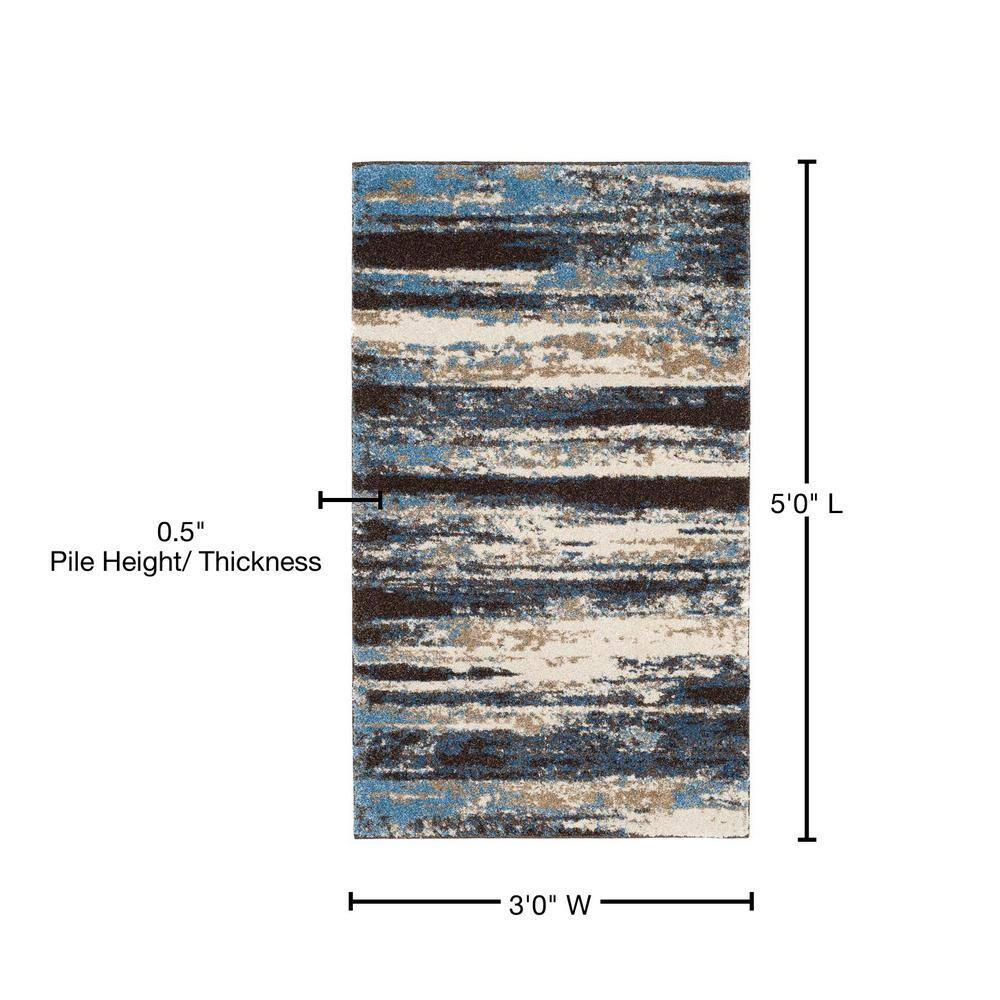 Retro RET2138 Power Loomed Indoor Accent Rug - Cream/Blue - 3'x5' - Safavieh.