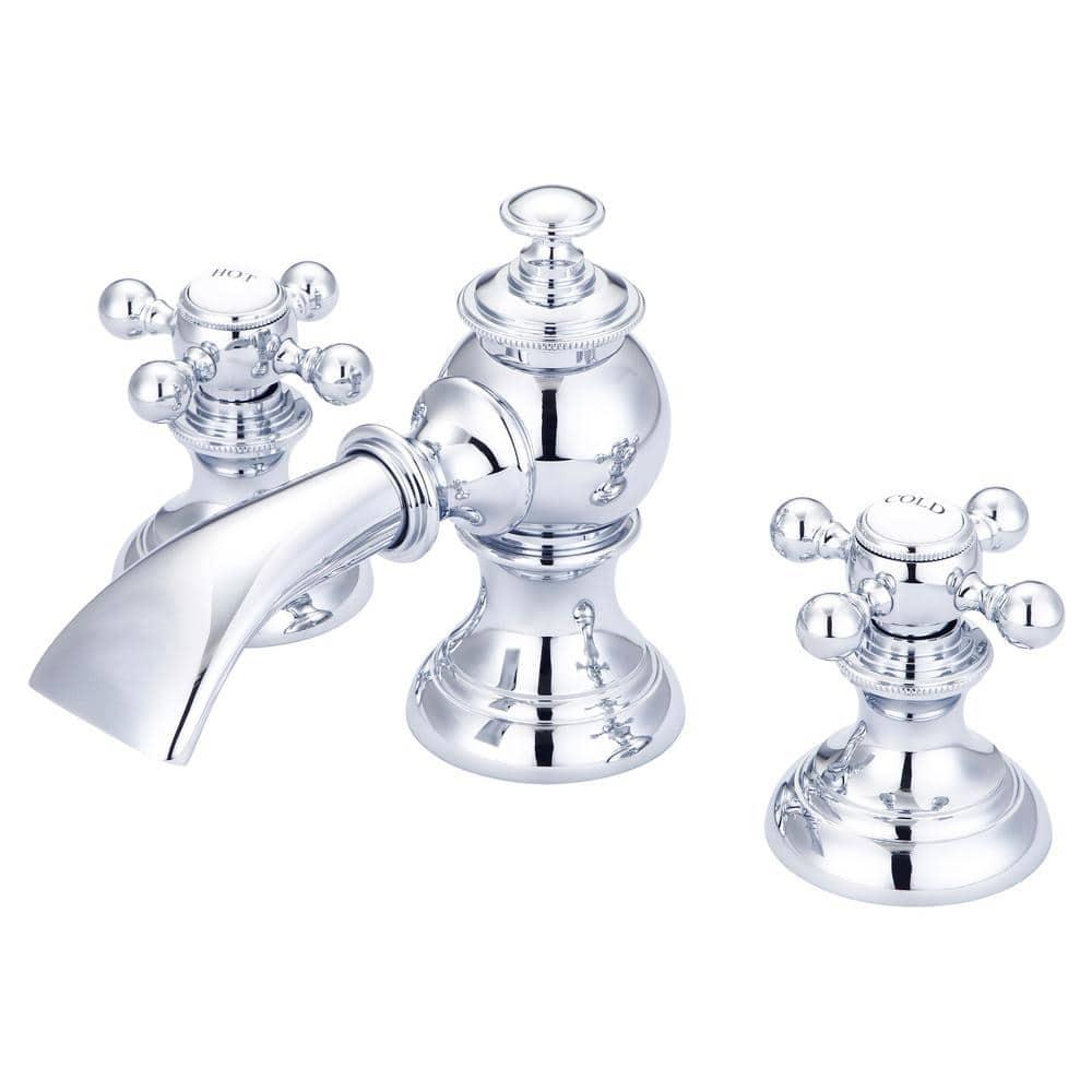 Widespread 2-handle Bathroom Faucet with Drain Assembly