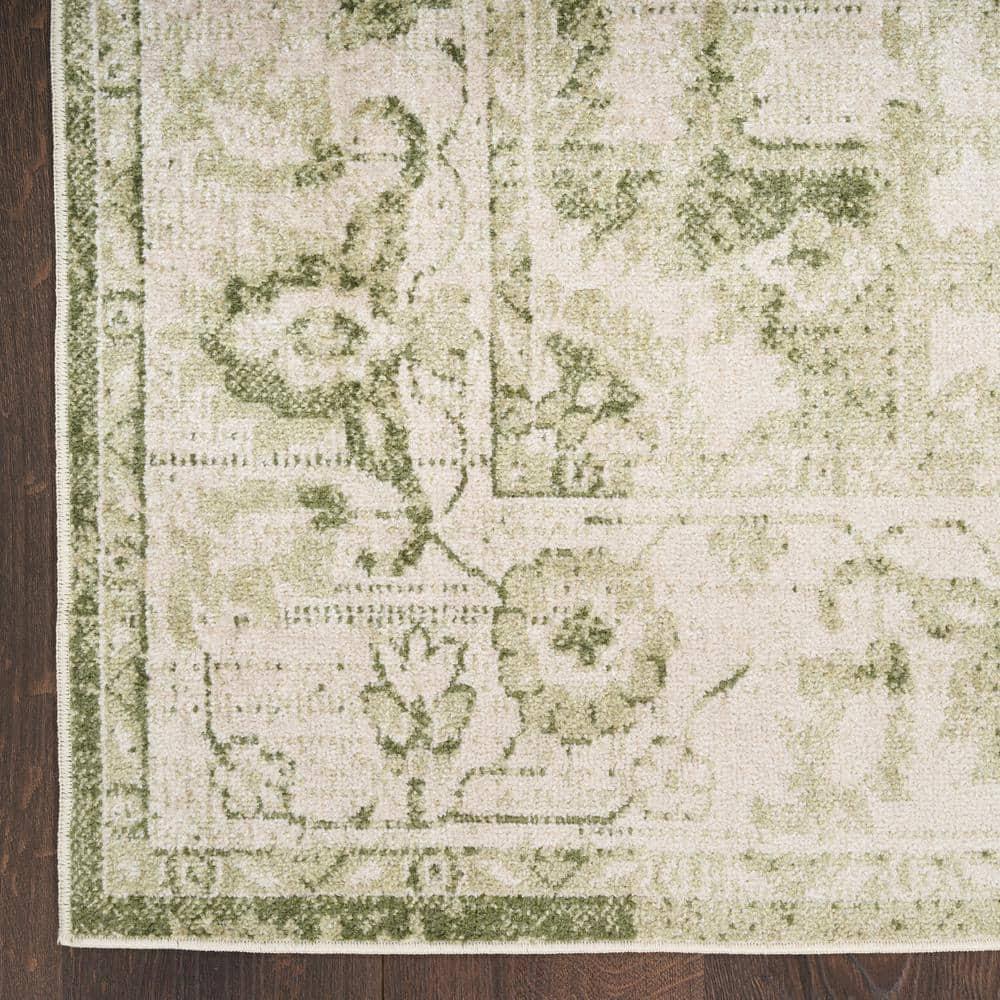 Haydel Machine Washable Area Rug in Ivory
