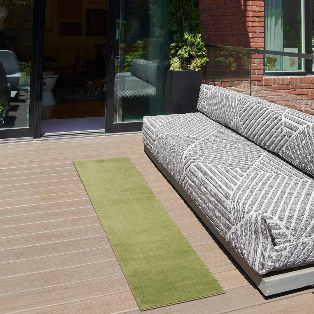 Nourison Nourison Essentials NRE01 Indoor/outdoor Area Rug - Green 2'2" x 10'
