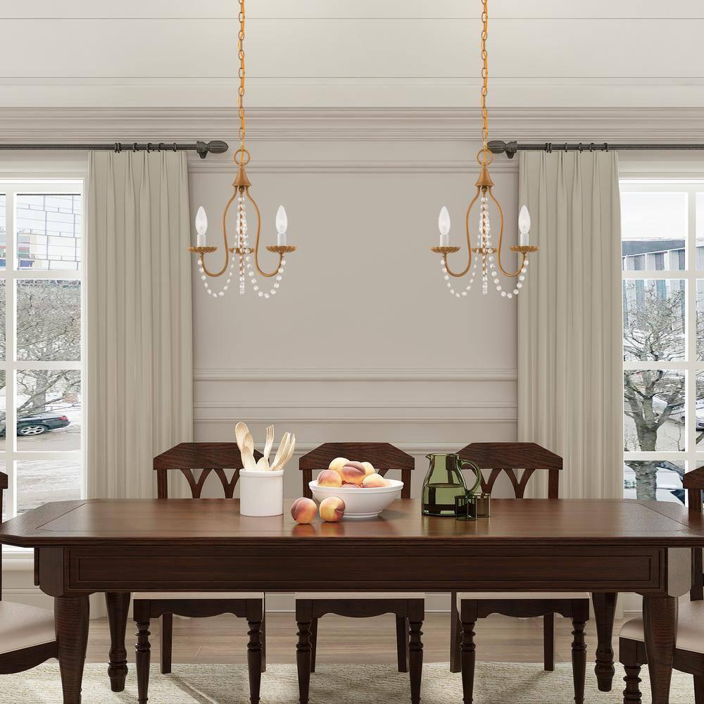 Livex Lighting Alessia 3 - Light Chandelier in  Antique Gold Leaf