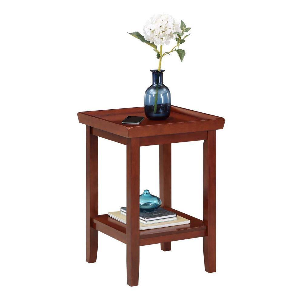 Convenience Concepts Ledgewood End Table with Shelves Multiple Finishes