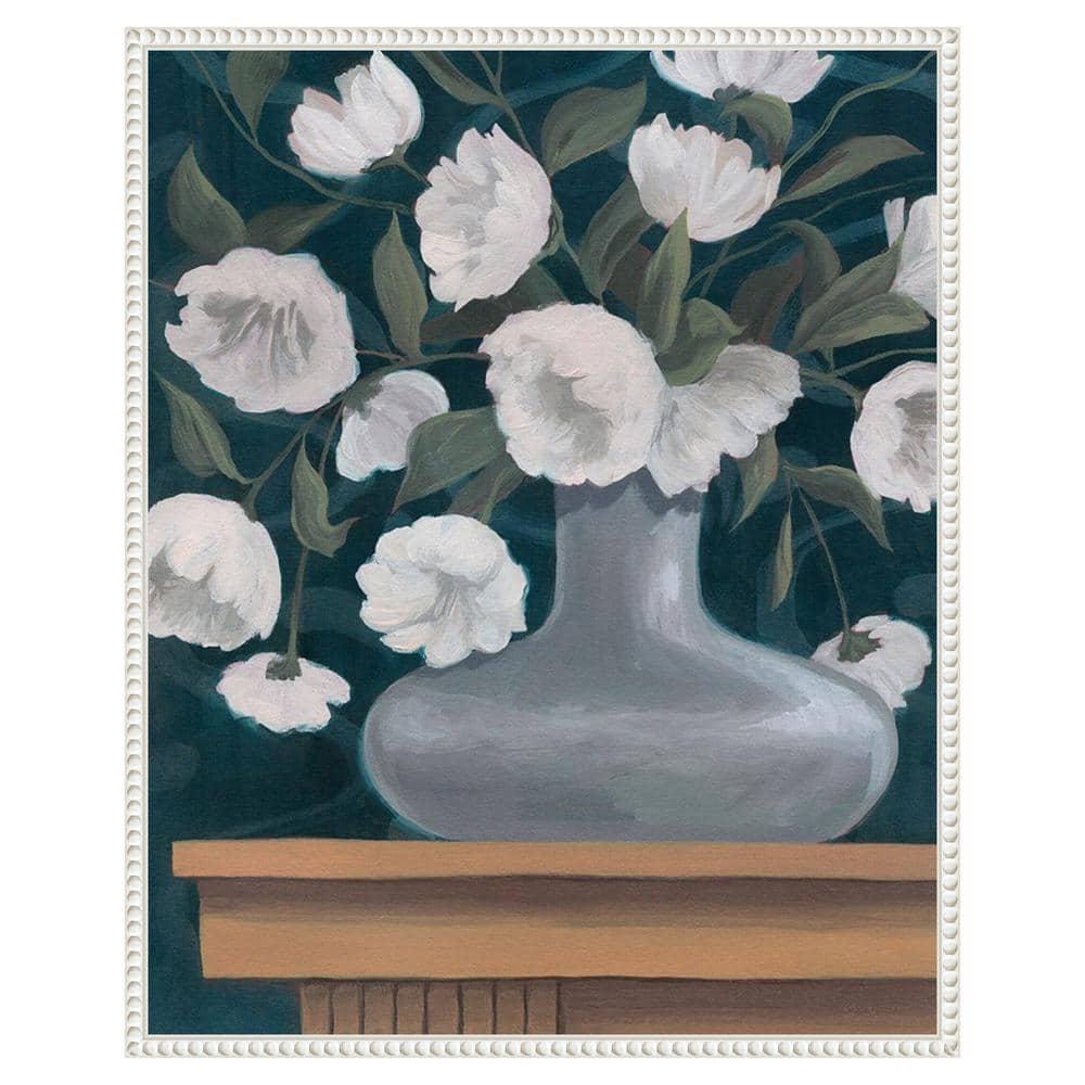 Amanti Art 23"x28" Snowball Posies II by Grace Popp Framed Canvas Wall Art Print