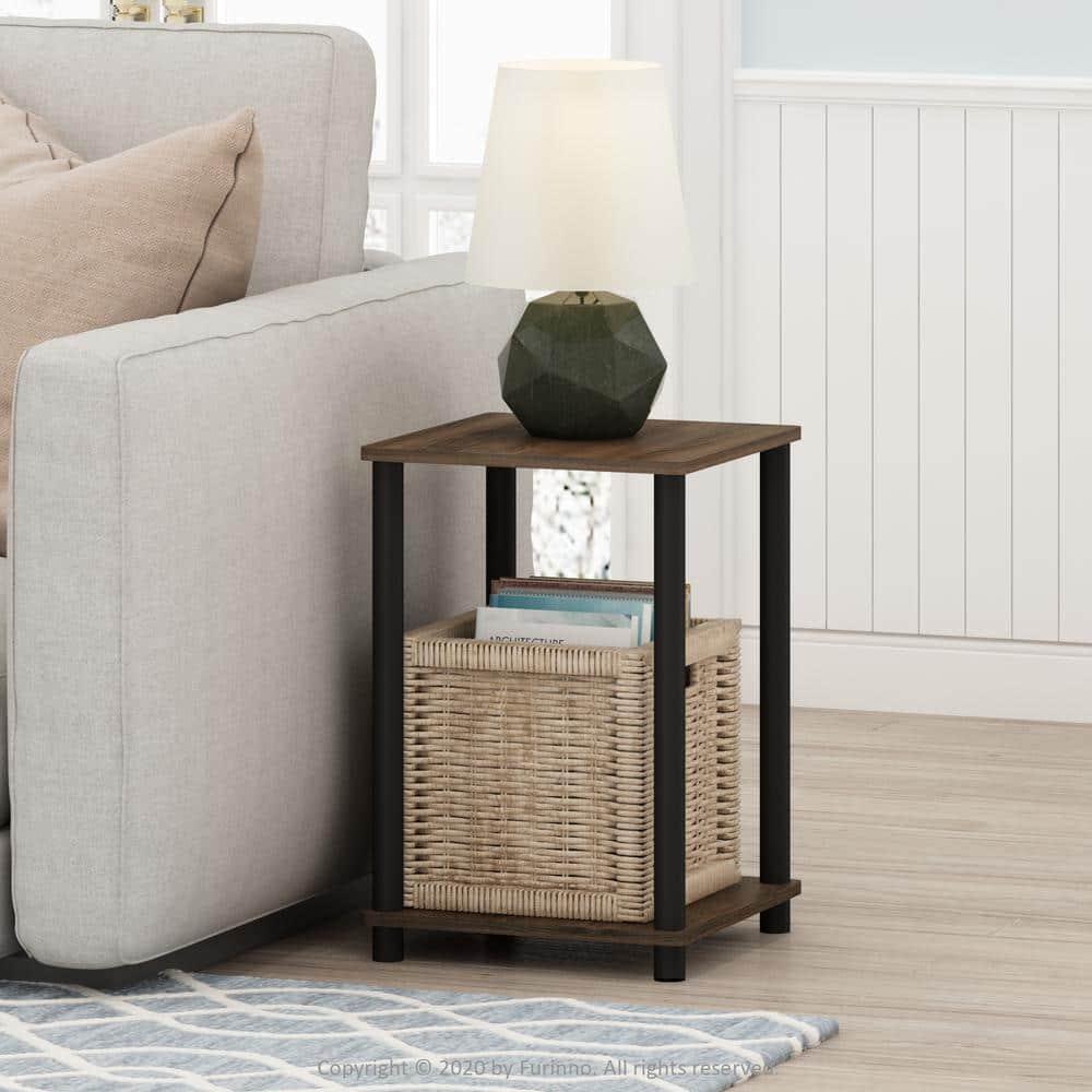 Furinno Turn-N-Tube Haydn End Table, Walnut/Brown