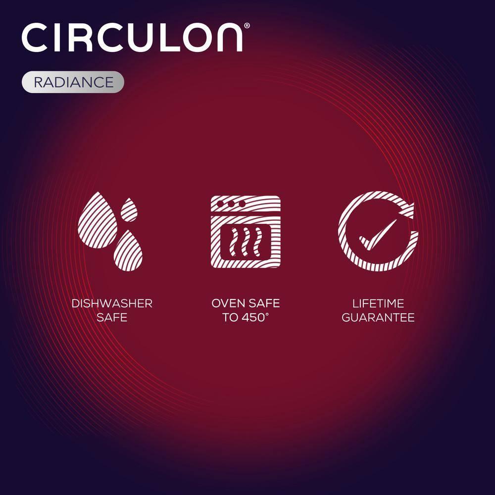 Circulon Radiance 8.5", 10" & 12.25" Open Frying Pans: Nonstick, Oven-Safe to 400°F, Dishwasher-Safe, Hard Anodized Aluminum