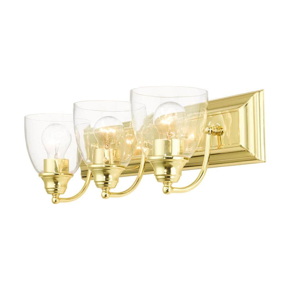 Livex Lighting Birmingham 3 - Light Vanity in  Polished Brass