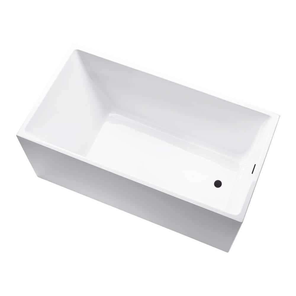 47" x 29" Freestanding Soaking Acrylic Bathtub