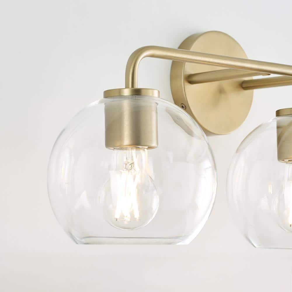 Orley Satin Brass 26.5" Vintage Industrial Vanity Light