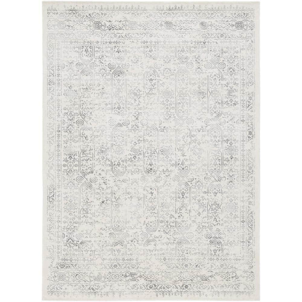 Livabliss Roma Vintage Oriental Area Rug,5'3" x 7'1",Cream/Grey