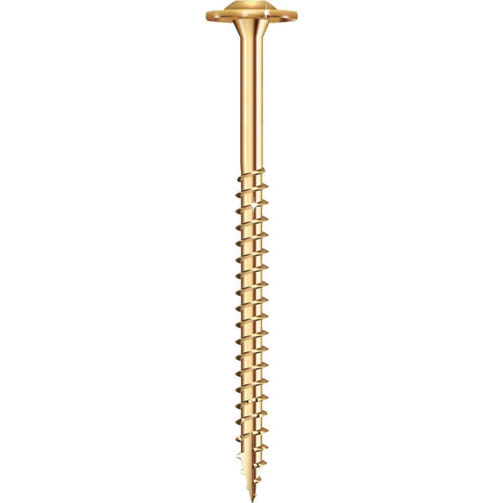 GRK Fasteners 10079 Cabinet Screw, #8 Thread, 2-1/2 in L, Low-Profile, Washer Head, Star Drive, Steel