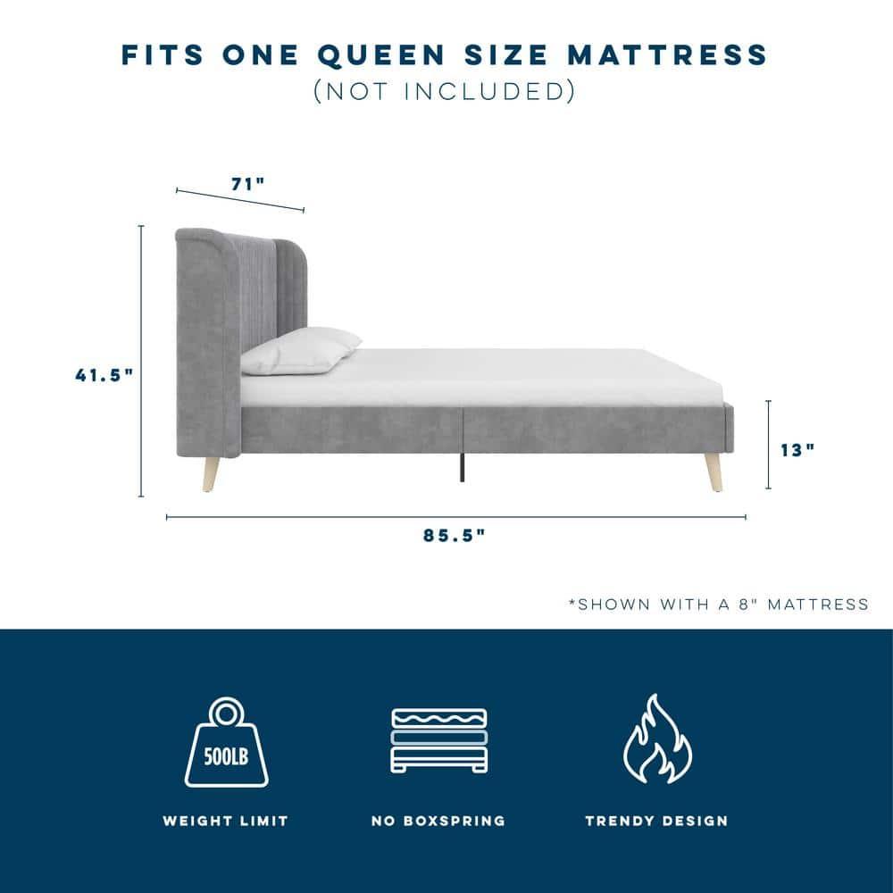 Holly Queen Size Upholstered Platform Bed