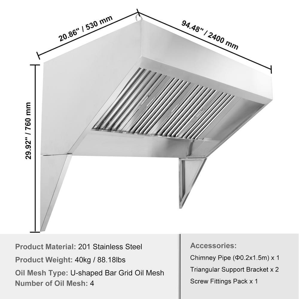 VEVOR Stainless Steel Ducted (Vented) Range Hood