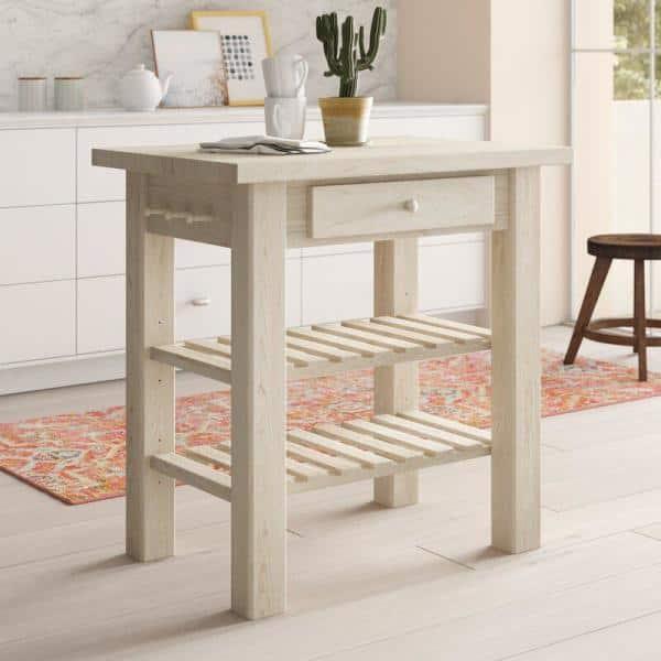 International Concepts Unfinished Butcher Block Kitchen Island
