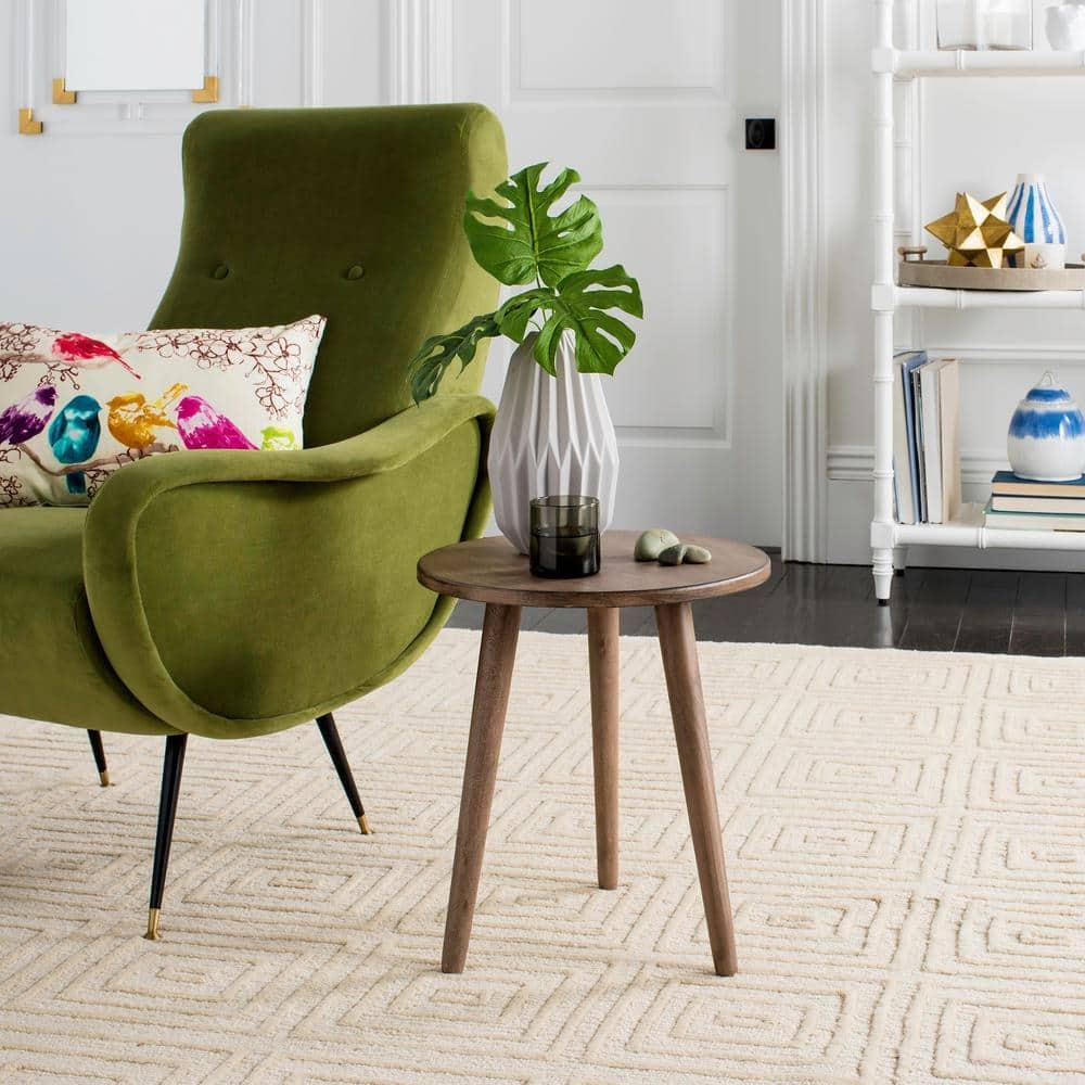 Orion Round Accent Table - ACC5700B - Light Brown - Safavieh
