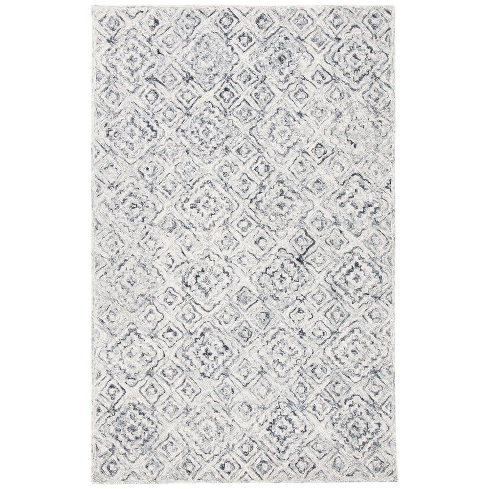 Micro-Loop MLP776 Hand Tufted Area Rug - Grey/Beige - 5'x8' - Safavieh.