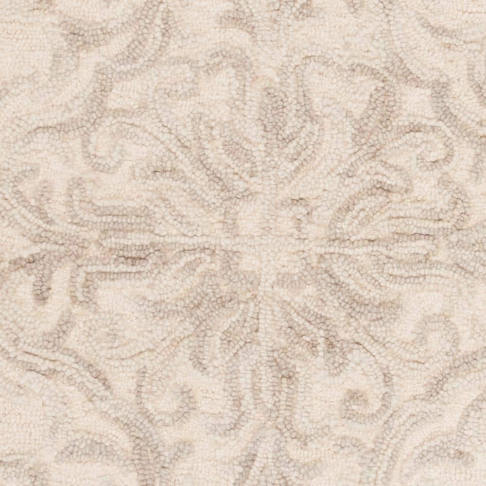 Blossom BLM103 Hand Tufted Area Rug - Ivory/Grey - 6' Round - Safavieh.