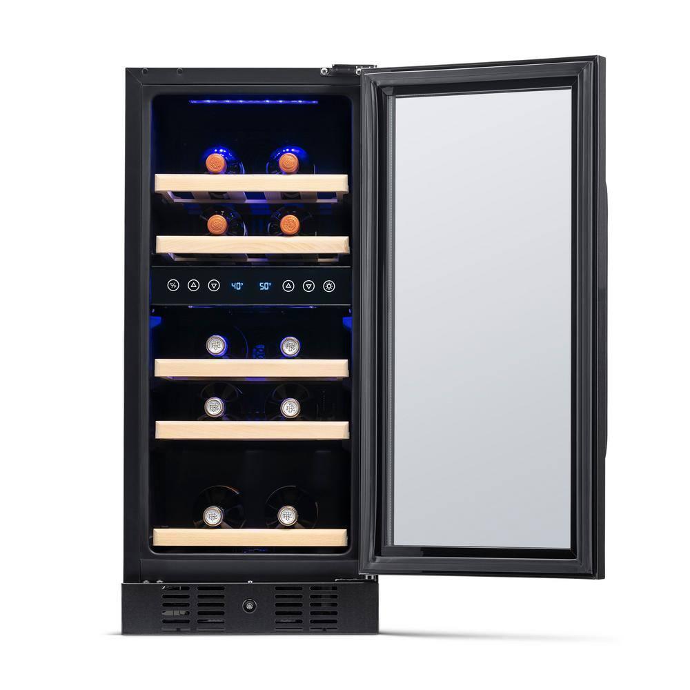 Newair 29 Bottle Stainless Steel Dual Zone Freestanding/Built-In Wine Refrigerator