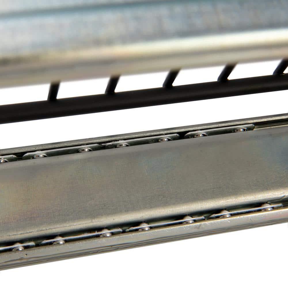 Glidez Multipurpose Paint-Finished Steel Pull-Out/Slide-Out Storage Organizer with Plastic Liners for Under Cabinet Use - 2-Tier Design - Black