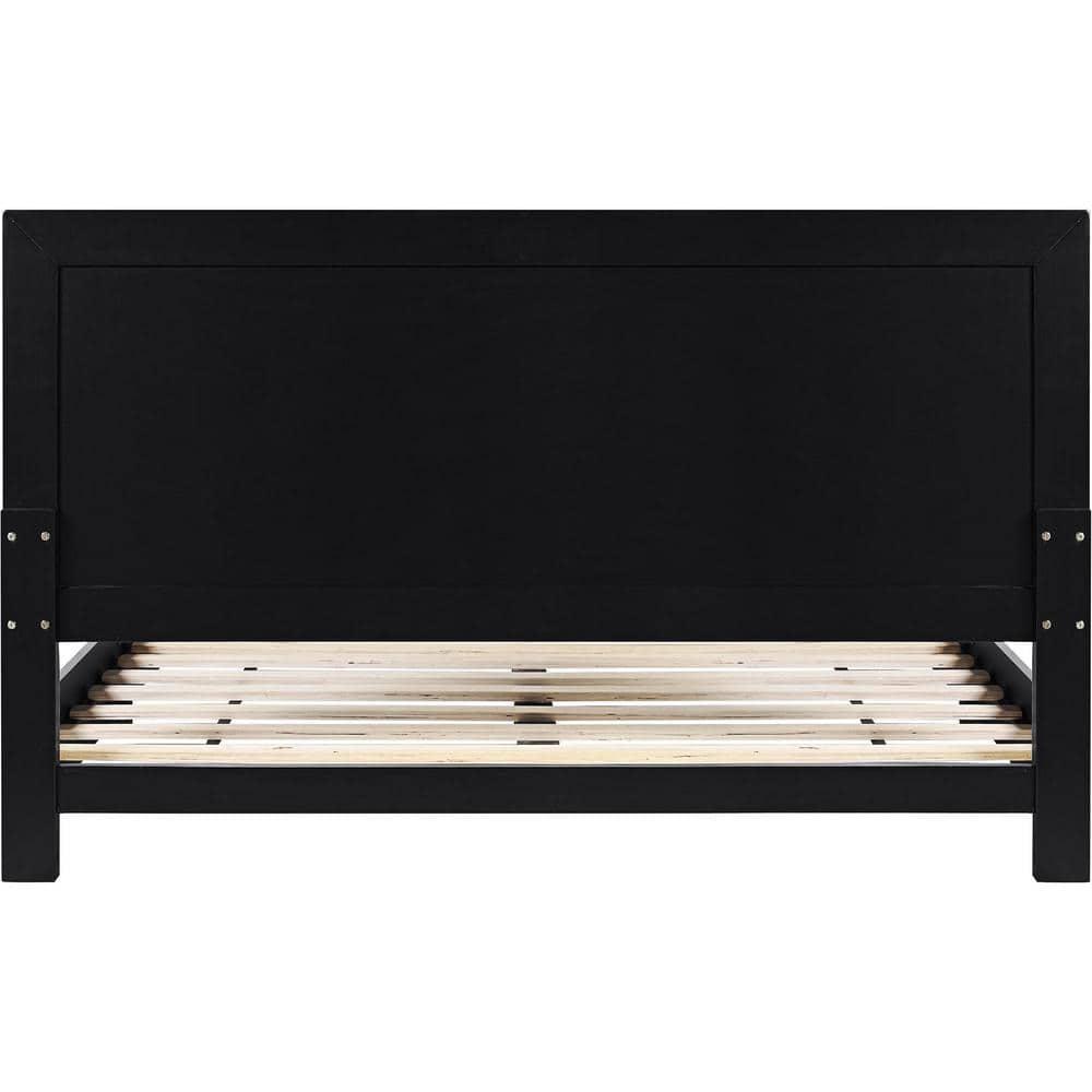 Camden Isle Trent Platform Bed | Paneled Headboard and Footboard | Full, Black