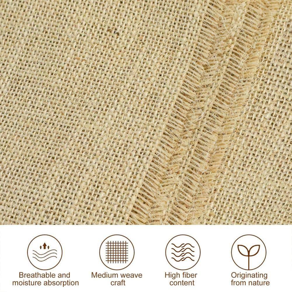 40 in. x 15 ft. Gardening Burlap Roll - Natural Burlap Fabric for Weed Barrier, Tree Wrap Burlap, Rustic Party Decor