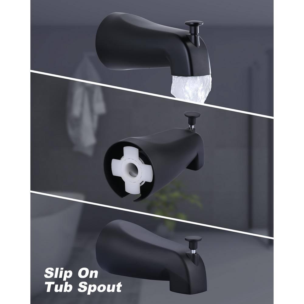 ARCORA AR9101400D Single Handle 7-Spray Tub & Shower Faucet Set 1.8 GPM Handheld Shower With Brass Rough-In Valve