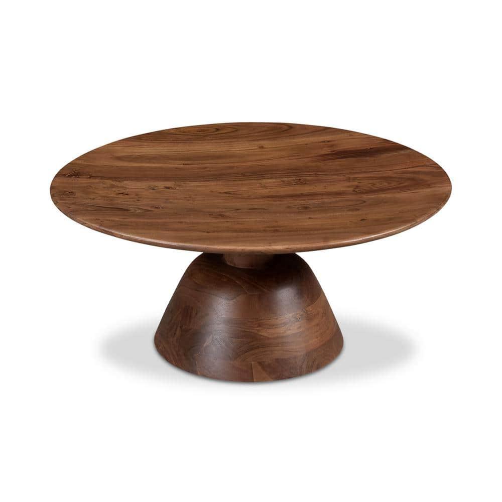 Dalton Round Coffee Table - Dark Acacia